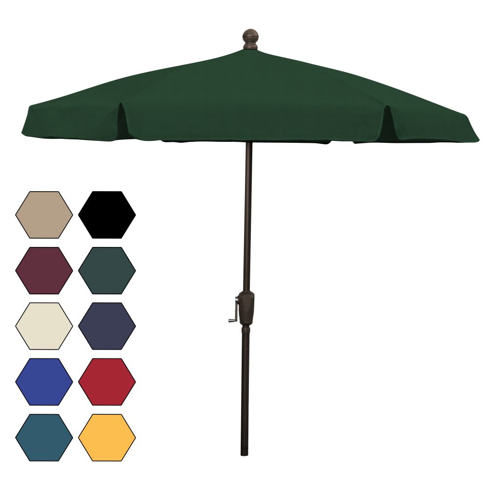 Fiberbuilt Umbrellas & Cushions 7GCRCB-T-Forest Green 7.5
